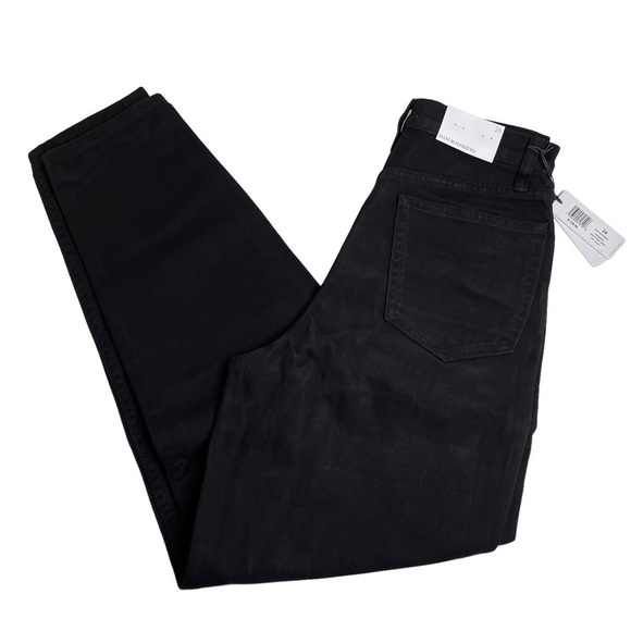 WeWoreWhat Denim Dani Boyfriend Solid Rigid Denim Black Size 24 New - Picture 2 of 9